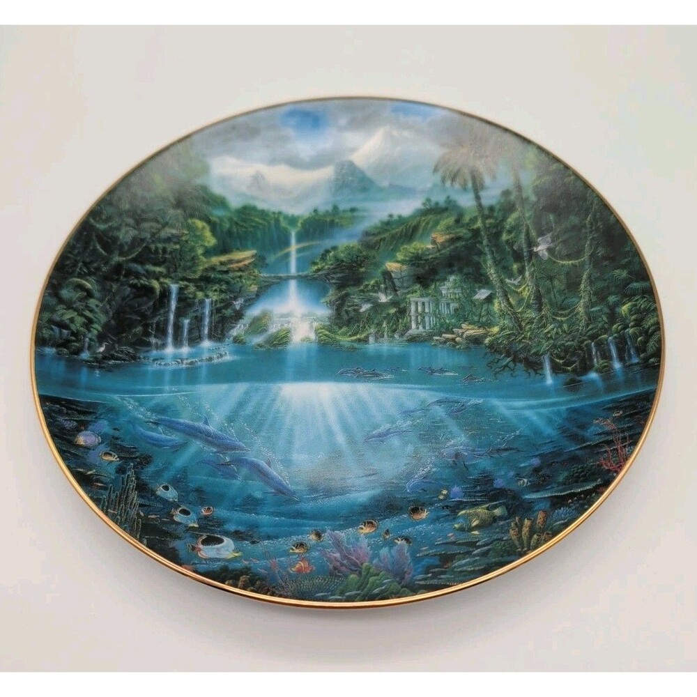 Sanctuary of the Dolphin Plate John Enright  Enchanted Seascapes